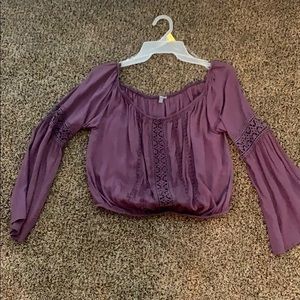 Off the shoulder long sleeve